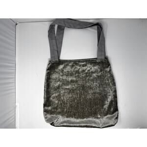 No brand Shoulder Bag Silver with Sheen Fabric Pre-Owned in Good condition